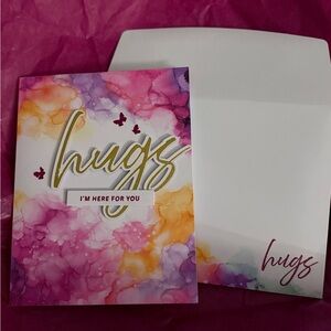Colorful 'Hugs' Greeting Card